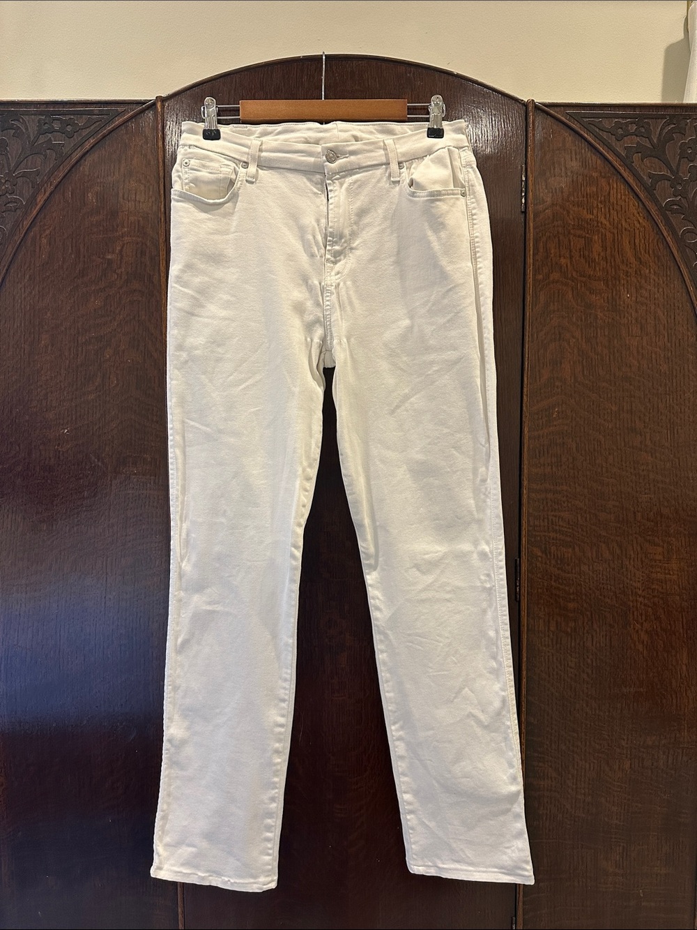 7 For All Mankind Women’s Straight-Leg Jeans in White